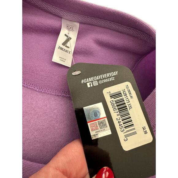 TCU Horned Frogs Women’s Lavender Sport Crew Sweatshirt - XXL - Picture 4 of 8